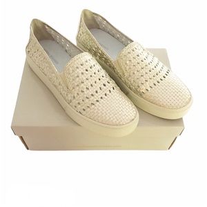 Mark Fisher Woven Metallic Gold Slip-On Sneaker